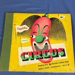 Vtg Ringling Bros & Barnum Bailey Circus Record Set 45 RPM Columbia Vinyl